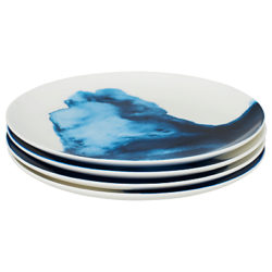 Rick Stein Coves of Cornwall Side Plate, Set of 4, Blue/White, Dia.21cm
